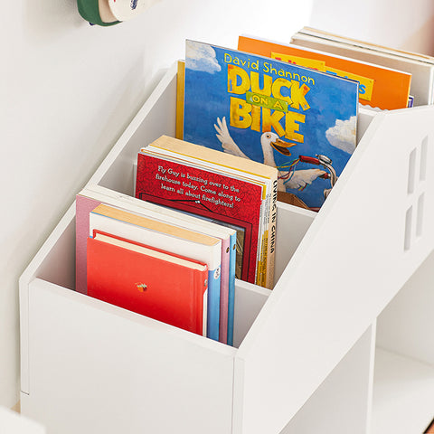 SoBuy | Kinderregal | Bücherregal | Aufbewahrungsregal für Kinder | KMB49-W