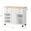SoBuy | Kücheninsel | Küchenwagen | Küchenschrank | Sideboard auf Rollen | KNL03-WN