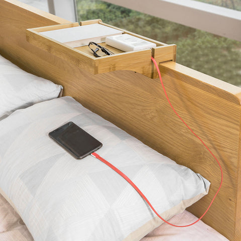 Sobuy | Bettalage | S směrováním kabelů | Bags Table Bambus | NKD01-N