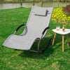 Sobuy | 2-set Garden Lounger | Sun Lounger s taškou | Palubní židle Beige | OGS28-mix2