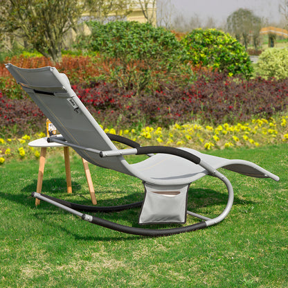 Vorverkauf | SoBuy Sonnenliege 2-er Set Liegestuhl für Gärten, Höfe 63x87x150cm Grau OGS28-HGx2