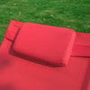 SoBuy | Gartenliege | Sonnenliege mit Tasche | Liegestuhl Rot | OGS28-R
