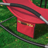 Sobuy | Zahrada Lounger | Sun Lounger s taškou | Červená židle červená | OGS28-R