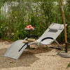 Sobuy | Zahrada Lounger | Sluneční Lounger | Ležící židle světle šedá | OGS38-HG