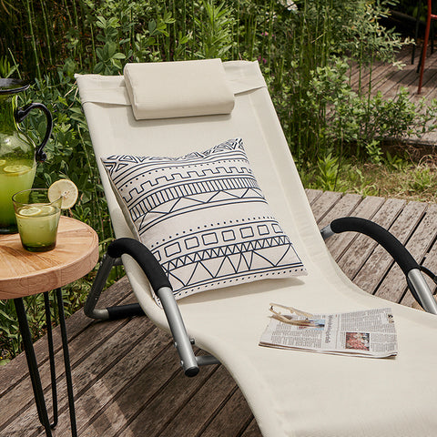 Sobuy | Zahrada Lounger | Sluneční Lounger | Lanking Chair White | OGS38-W