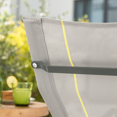 SoBuy | Schaukelliege | Sonnenliege mit Seitentasche | Gartenliege | Relaxstuhl | Schwungliege | Hellgrau | OGS47-HG