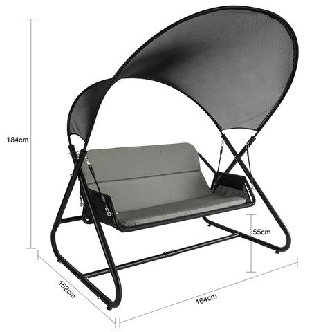 Sobuy | Hollywood Swing | Swing Chair | Odolnost 300 kg | OGS58-HG