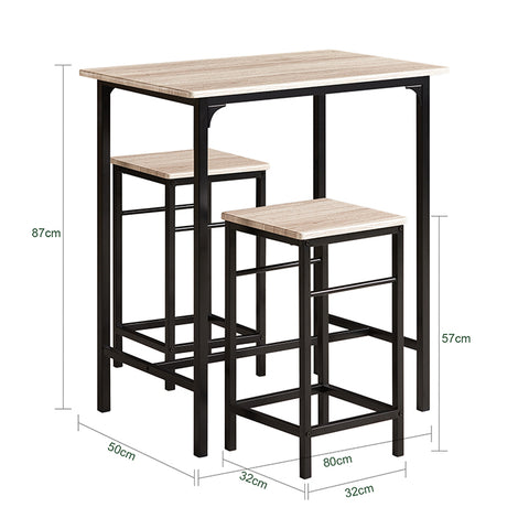 Sobuy | Bart stůl s 2 stoličkami | Bartisch set | 3-díl | OGT10-N
