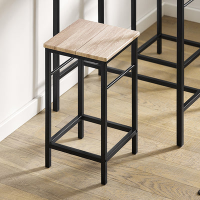 SoBuy | Bartisch mit 2 Hockern | Bartisch set | 3-teilig | OGT10-N