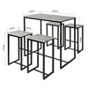Sobuy | Bart stůl se 4 stoličkami | Bartisch set | Stojící stůl | 5 dílů | Šedá | OGT15-HG