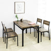 SoBuy | Esstisch mit 4 Stühlen | 5-teilig Essgruppe | Küchentisch | OGT28-N+FST72-Nx4