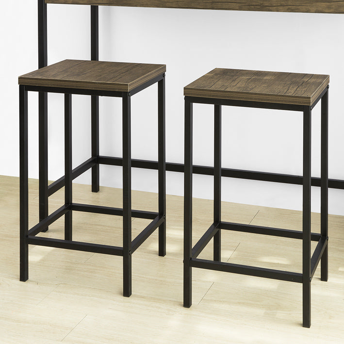 SoBuy | Bartisch mit 2 Hockern | Bartisch set | 3-teilig | OGT30-N