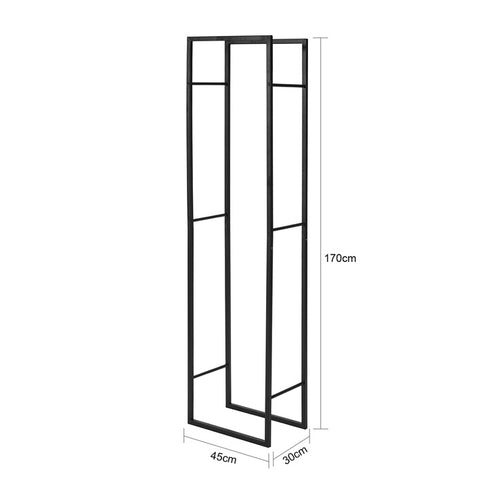 SoBuy | Kaminholzregal | Brennholzregal | Kaminholzständer | Feuerholzregal | SDA03-SCH