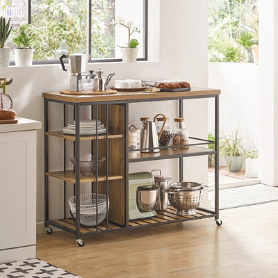 SoBuy | Servierwagen | Küchenschrank | Mehrzweckschrank | SVW18-F